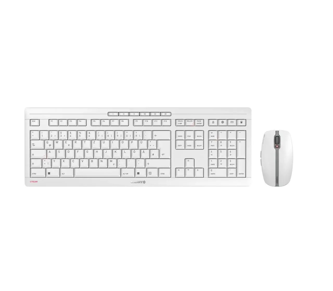 Безжична мишка и клавиатура CHERRY JD-8560EU-0, SX ножичен механизъм, Бял - JD-8560EU-0 - 1