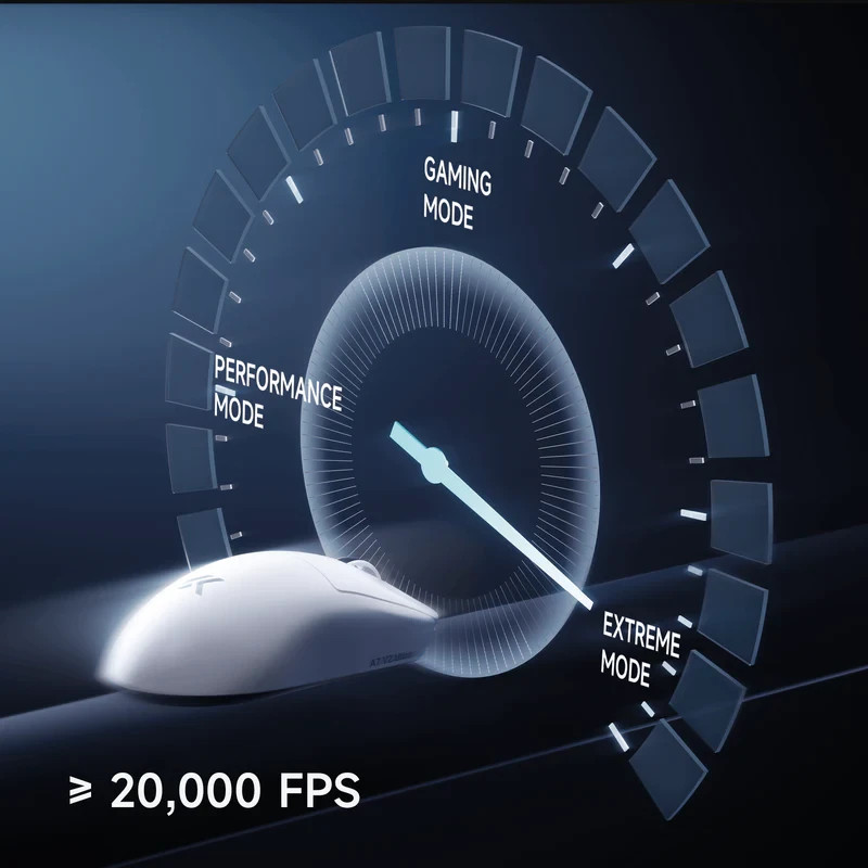 Безжична геймърска мишка MCHOSE A7 V2, Dual 8K Hz, PAW3950 TI сензор, Omron механични суичове, 42000 DPI - HW-A7V2-5 - 12
