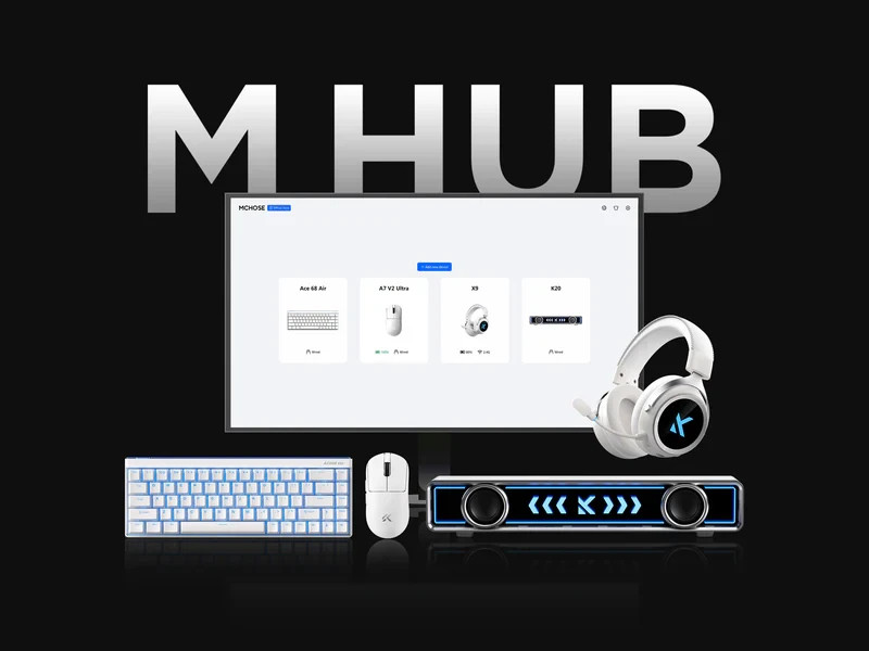 Безжична геймърска мишка MCHOSE A7 V2, Dual 8K Hz, PAW3950 TI сензор, Omron механични суичове, 42000 DPI - HW-A7V2-5 - 13