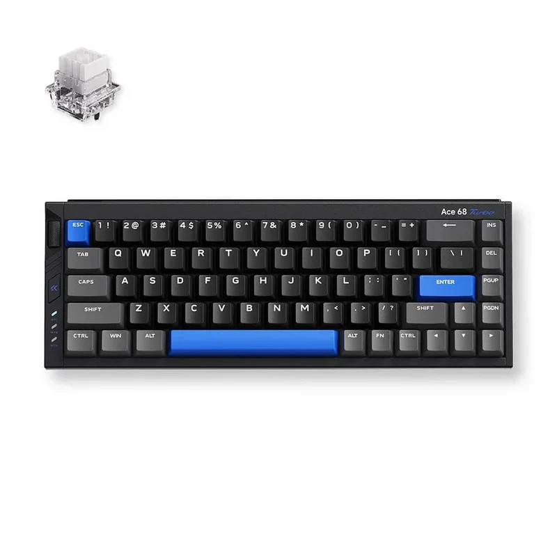 Mеханична геймърска клавиатура MCHOSE Ace 68 Turbo, 68 клавиша, Mount Tai Magnetic Switch GT Tactile, 16K Polling Rate, RGB подсветка, Черна - HW-ACE68TURBO-5 - 2