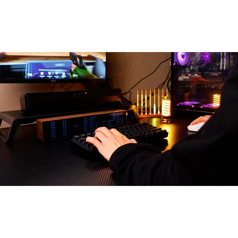 Геймърска механична клавиатура MCHOSE Ace 60 Pro, 60%, TTC Uranus Magnetic Switch Linear, 8000Hz, RGB подсветка - ACE60-6A - 9