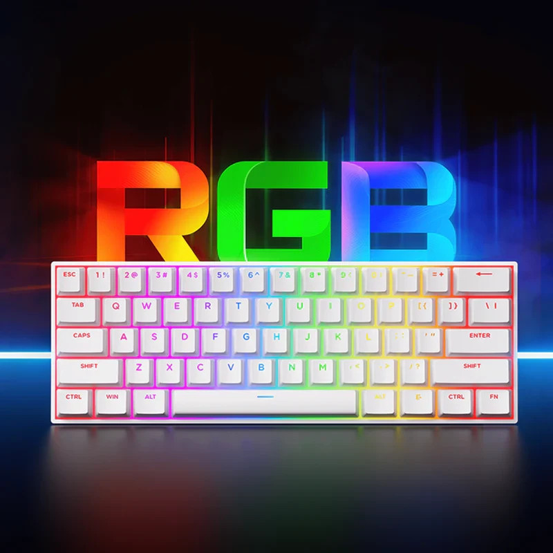 Геймърска механична клавиатура MCHOSE Ace 60 Pro, 60%, TTC Uranus Magnetic Switch Linear, 8000Hz, RGB подсветка - ACE60-6A - 12
