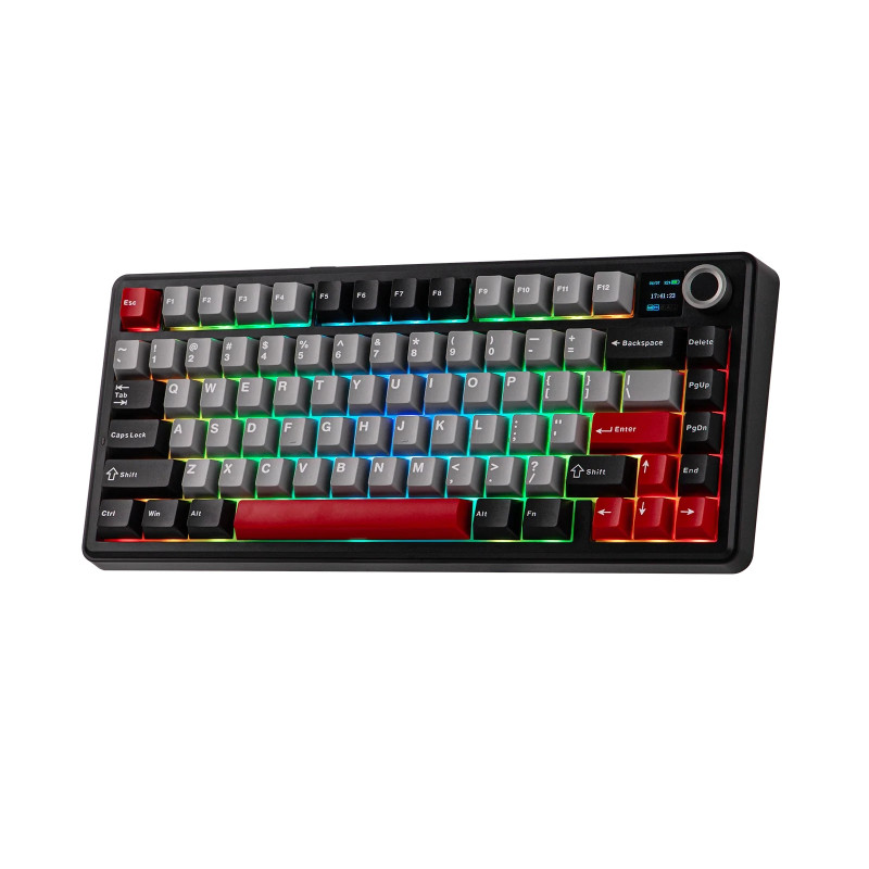 Bluetooth механична геймърска клавиатура Aula F75 MAX, 75%, Reaper Switch Linear, 80 клавиша, RGB подсветка - F75MAX-RS-BR - 2