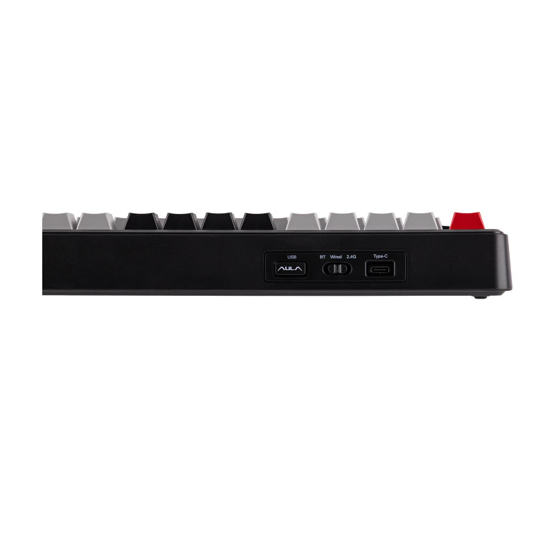 Bluetooth механична геймърска клавиатура Aula F75 MAX, 75%, Reaper Switch Linear, 80 клавиша, RGB подсветка - F75MAX-RS-BR - 10