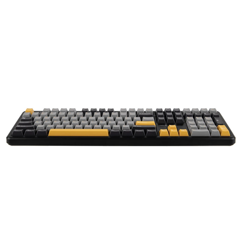 Bluetooth механична геймърска клавиатура Aula F108, 108 клавиша, Volcanic Switch Linear, PBT Cherry Profile, RGB подсветка, Алуминиева основа - F108-VS-GR-OR - 4