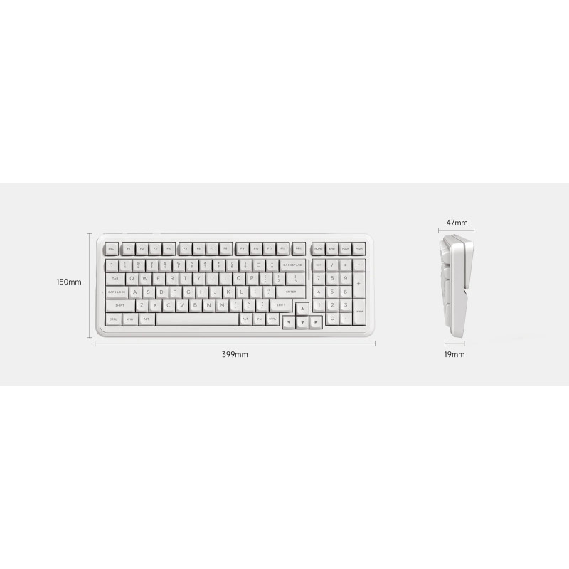 Bluetooth механична геймърска клавиатура MCHOSE MC-K99 V3, 98% размер, Linear Icy Creamsicle Switch, RGB подсветка - MC-K99V3-4 - 9
