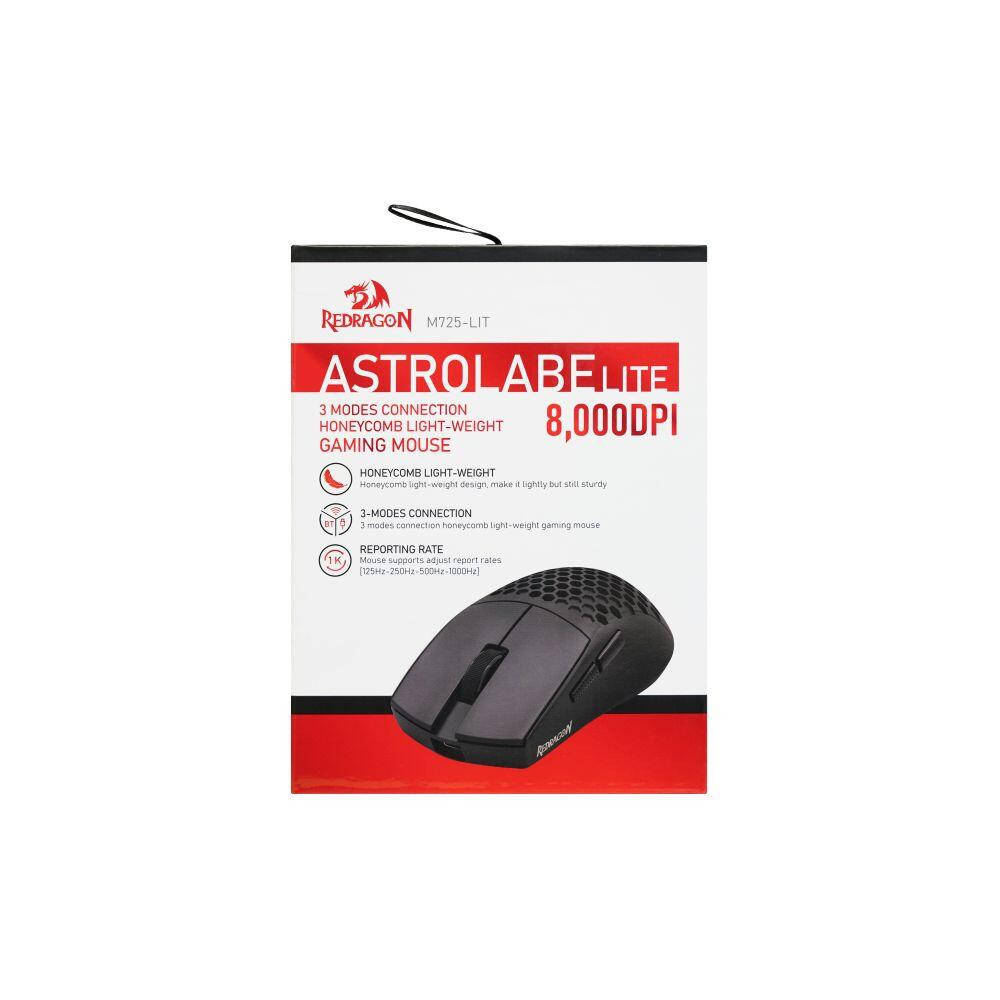 Bluetooth /Безжична геймърска мишка Redragon Astrolabe Lite M725-LIT, до 8000 DPI, 1000Hz Polling Rate, Оптична - 7