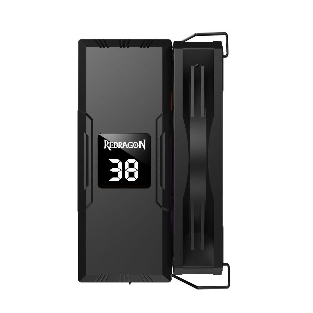 Охладител за процесор Redragon CC-1013, 120 мм aRGB вентилатор, Intel LGA 1700/1200/115X, AMD AM4/AM5, вграден температурен дисплей - 3
