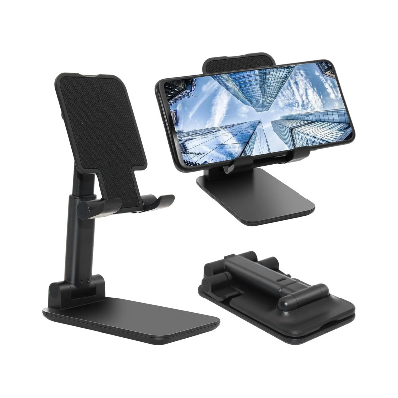 Стойка за смартфон/таблет VCom DESK-STAND-01, 4-10 inch, ергономичен дизайн, черна - VCOM-DESK-STAND-01 - 1