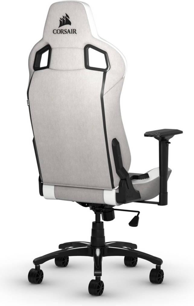 Геймърски стол Corsair T3 RUSH, Текстил, Сив/Бял - CF-9010058-WW - 3