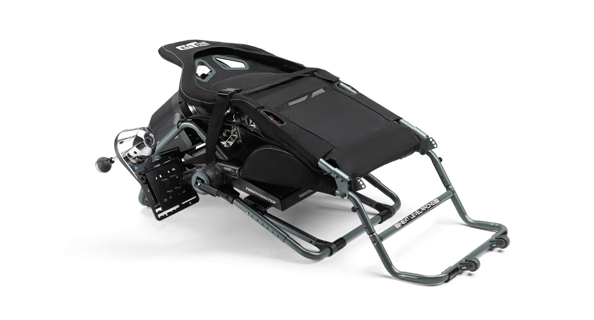 Геймърски стол Next Level Racing GT Lite Pro, Сив, Текстил, 150kg, Универсален - NLR-S031GR - 5