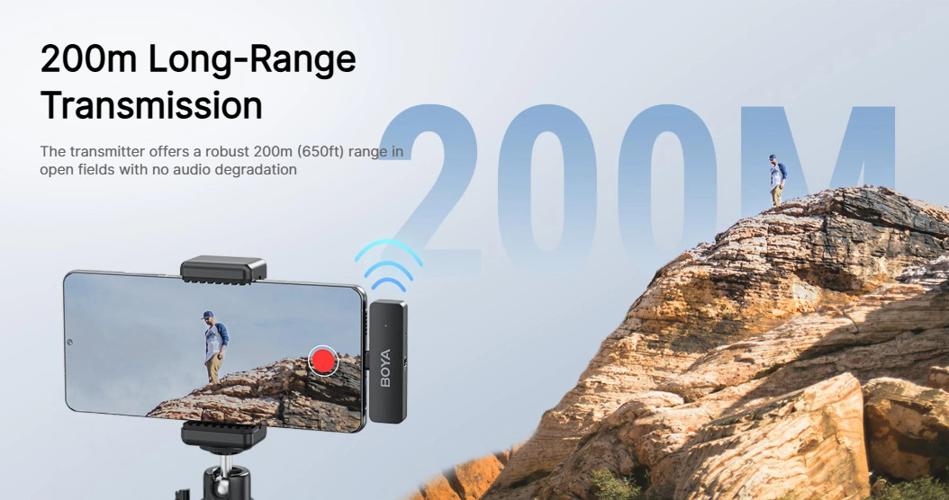 Безжична микрофонна система BOYA BY-V4U, USB Type-C, Динамичен, Омнидиректен - 4