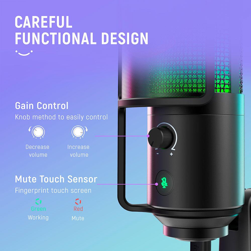 Настолен микрофон FIFINE K669 PRO2, кондензаторен, USB Type-C, кардиоиден - K669pro2 - 8