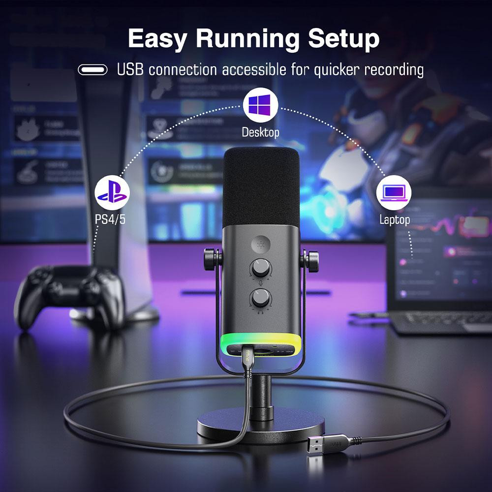 Микрофон FIFINE AM8, Динамичен, USB/XLR, Еднопосочен - FIFINE-AM8 - 9