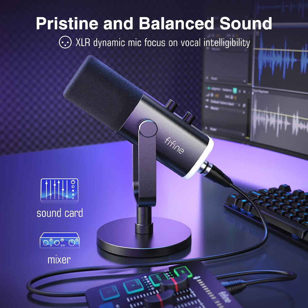 Микрофон FIFINE AM8, Динамичен, USB/XLR, Еднопосочен - FIFINE-AM8 - 10