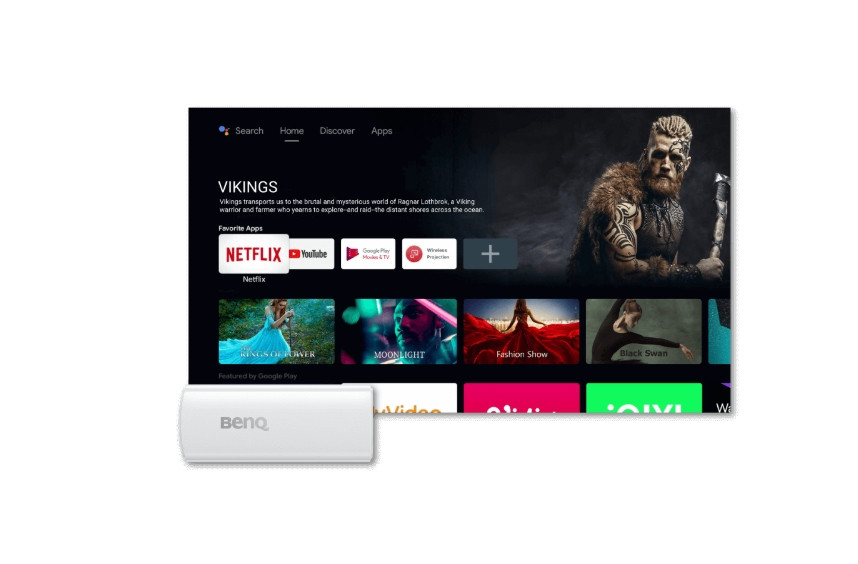 Мултимедиен плейър BenQ QS02, Android TV донгъл - 5A.JH328.002 - 2