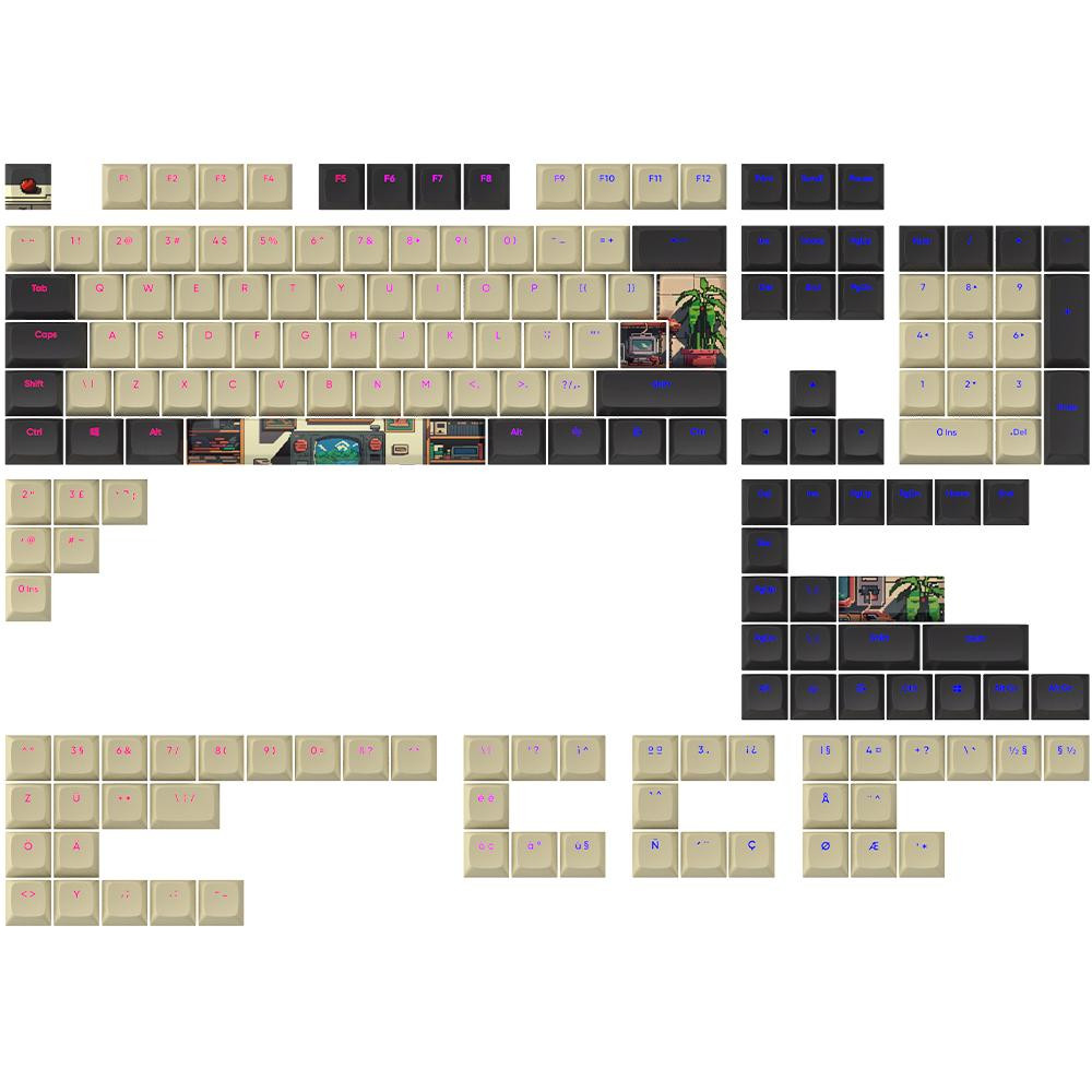 Капачки за механична клавиатура Dark Project Arcade PBT, Universal, Многоцветни - KS-1080 - 1