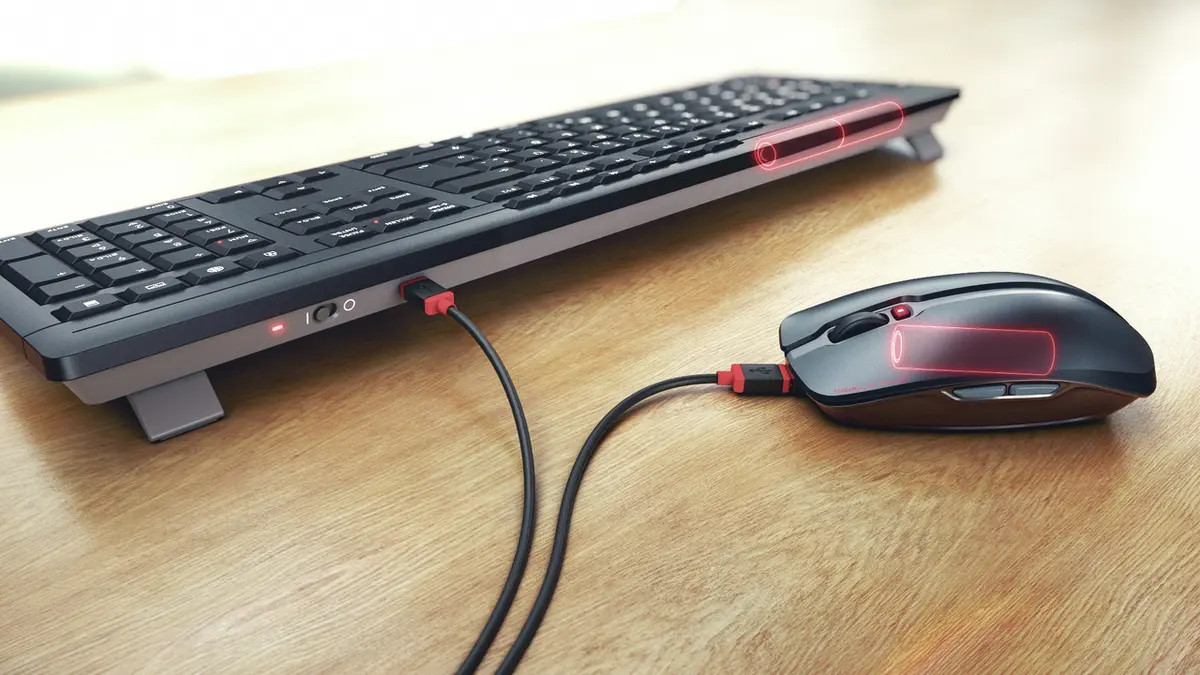 Безжична клавиатура с мишка CHERRY JD 8560EU, SX ножичен механизъм, USB безжична, черна - JD-8560EU-2 - 3