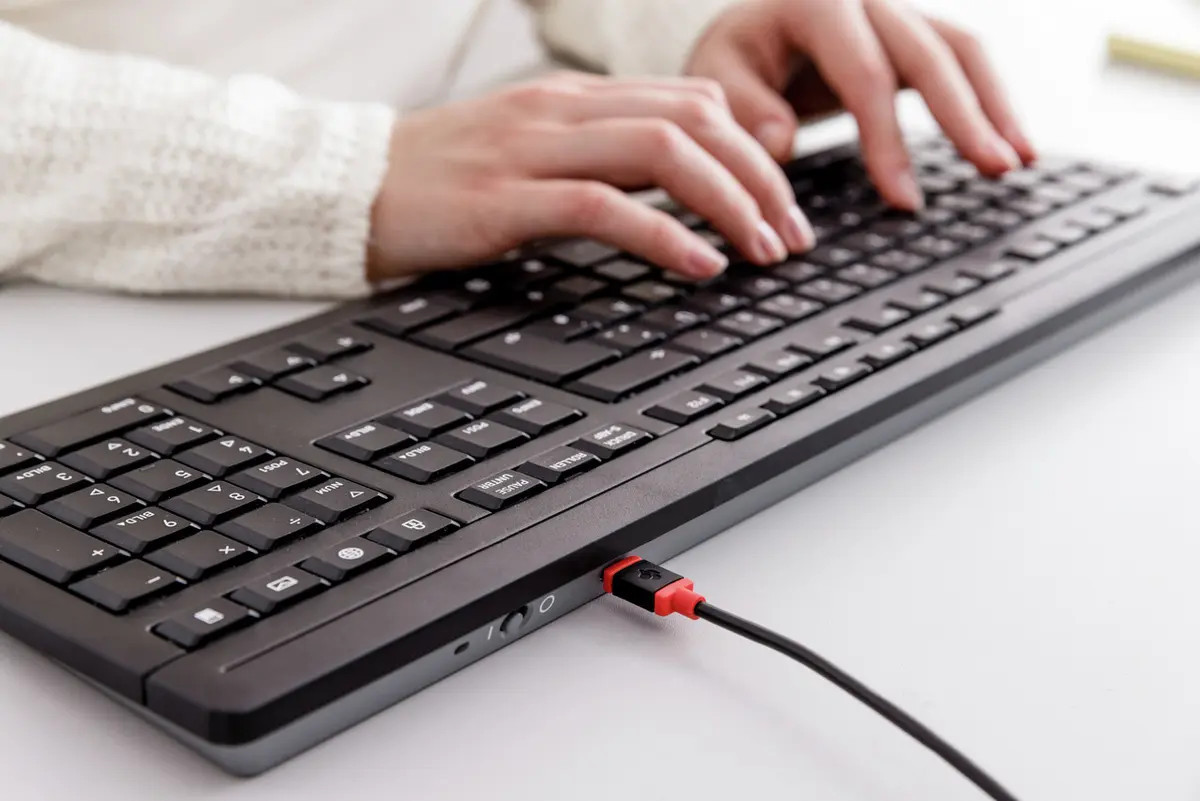 Безжична клавиатура с мишка CHERRY JD 8560EU, SX ножичен механизъм, USB безжична, черна - JD-8560EU-2 - 4