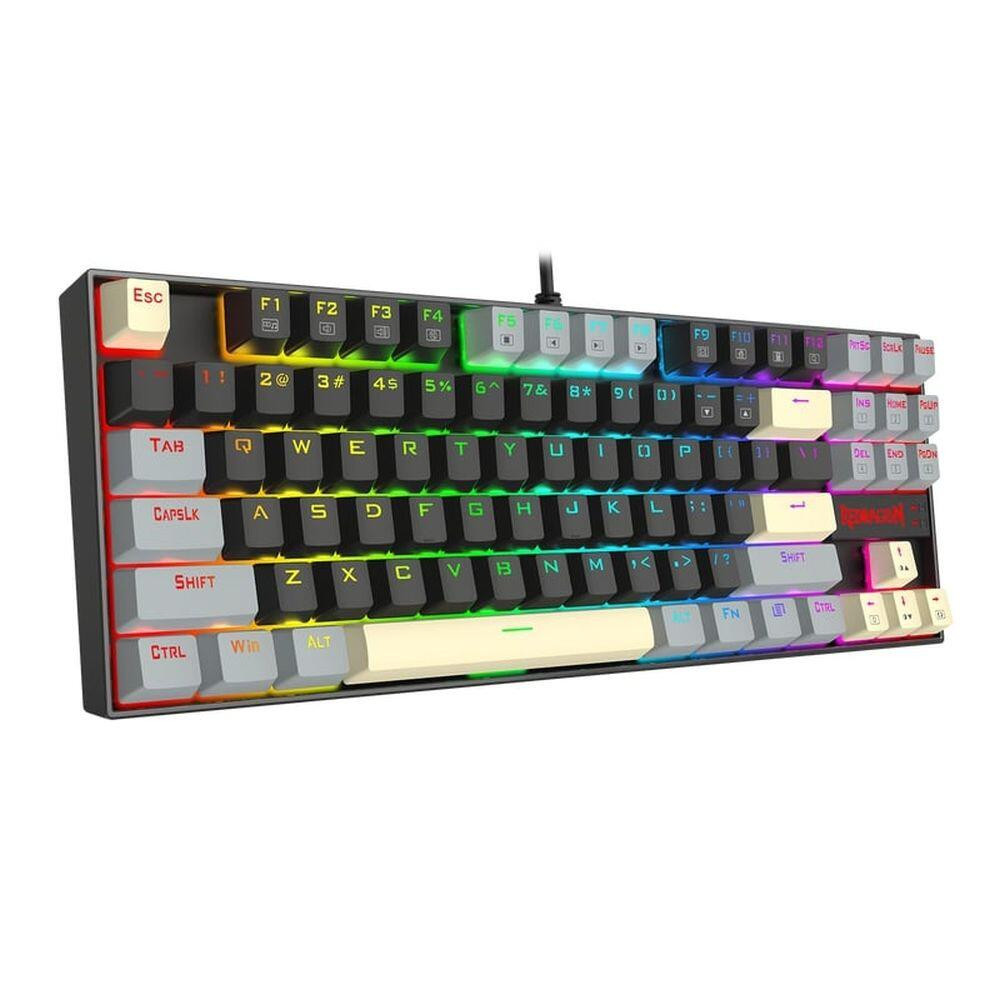 Механична геймърска клавиатура Redragon Kumara K552LGY, Red Switch, RGB подсветка, USB - K552LGY-RGB - 8