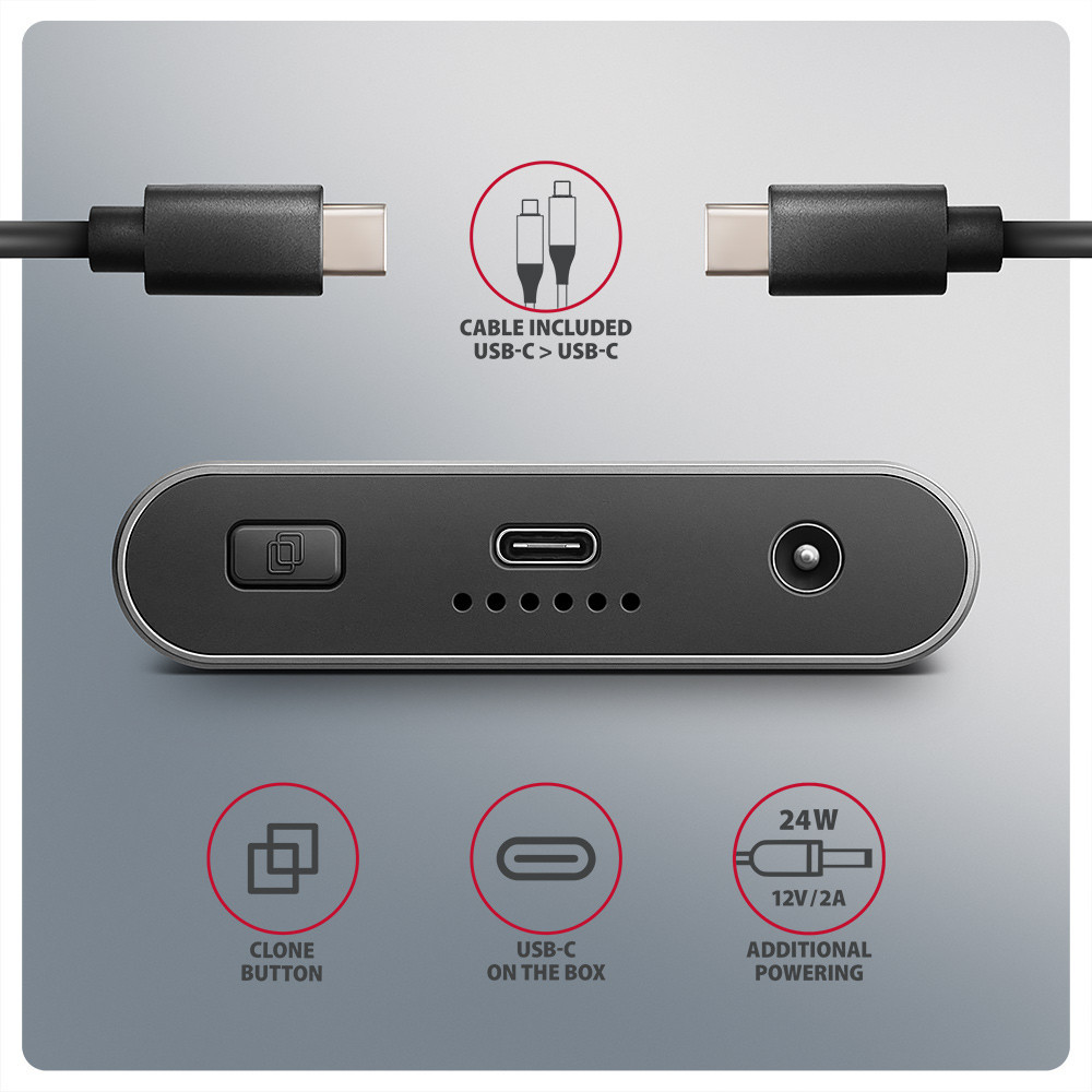 Външна кутия за NVMe SSD AXAGON EEM2-20GD, USB-C 20Gbps двойна M.2 слот с функция клониране - 8