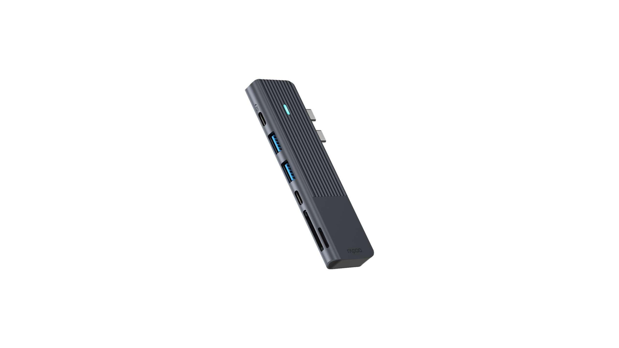 Докинг станция RAPOO 11411, USB 3.2 Gen 1, 7 портов (USB-A, USB-C, HDMI, SD, MicroSD) - RAPOO-11411 - 3