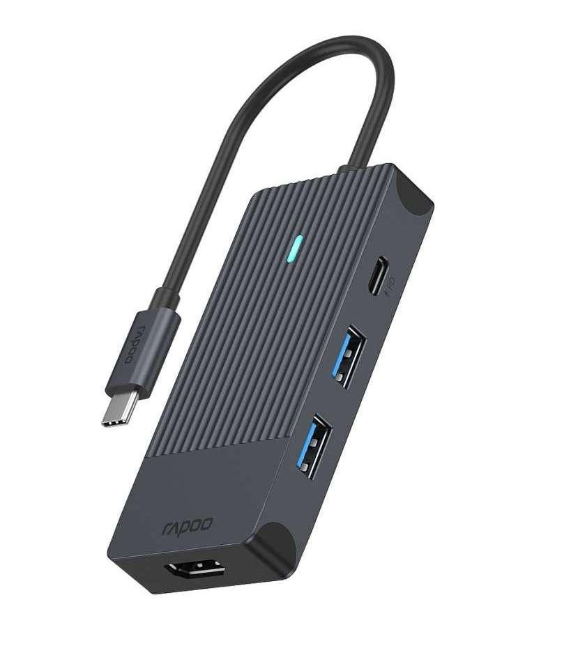 Докинг станция RAPOO 11409, 4 портове USB 3.2 Gen 1 - RAPOO-11409 - 1