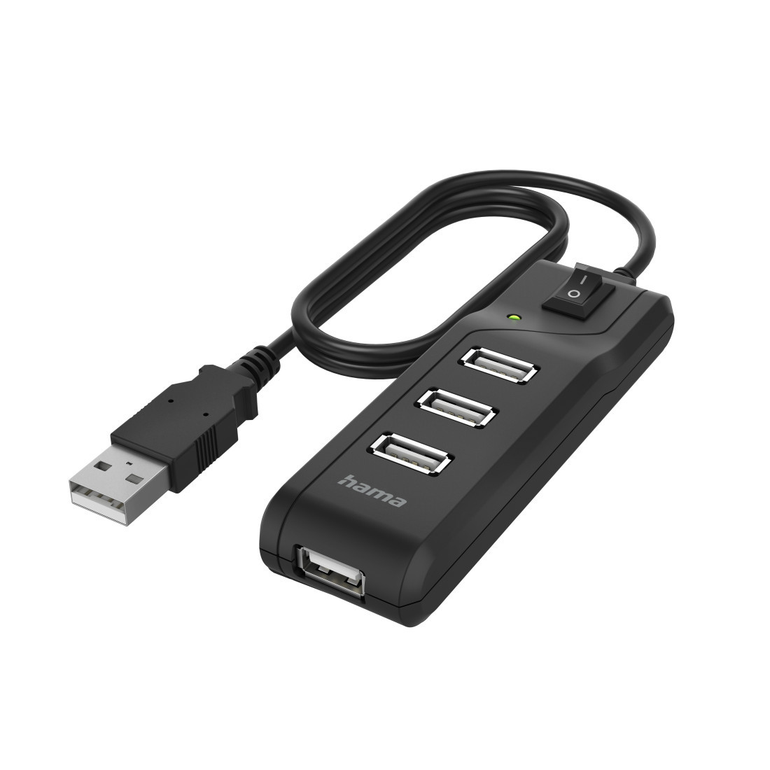 USB хъб HAMA, 4 портова USB 2.0 - HAMA-200118 - 1
