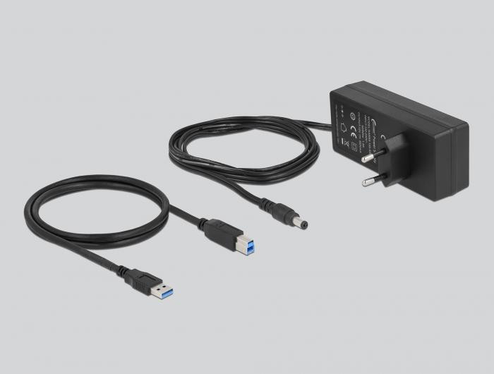 USB-A хъб DeLock, 7 портов USB 3.0, 1м кабел, 220V захранване - DELOCK-63669 - 3