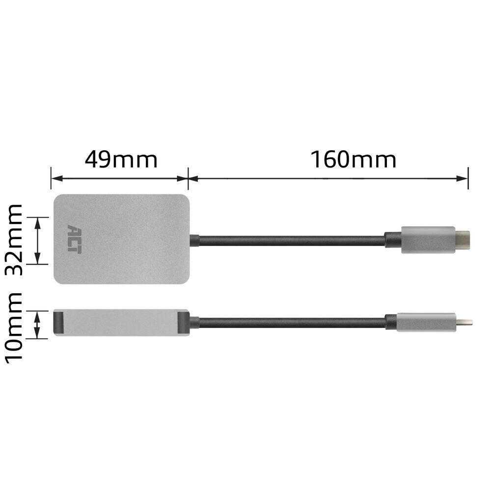 SD карта четец ACT AC7056, USB-C, SD/SDXC/microSD - EWENT-ACT-AC7056 - 7