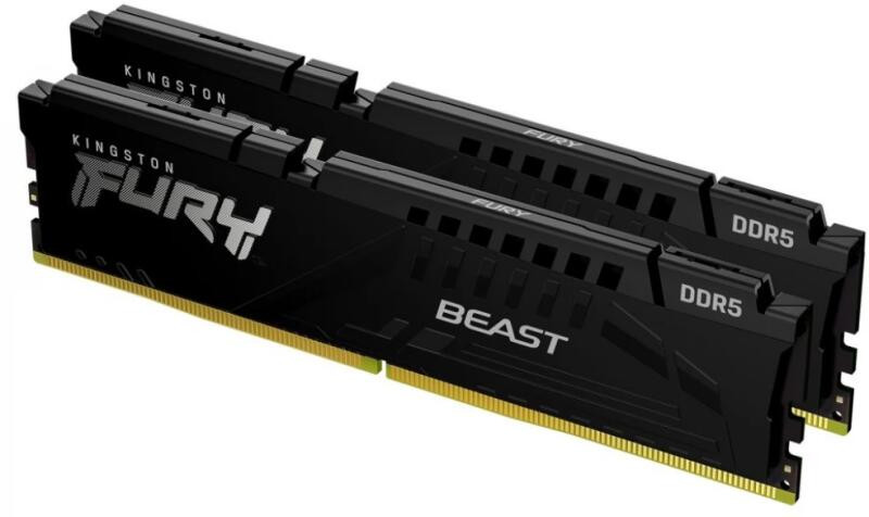 RAM памет Kingston 16GB(2x8GB) DDR5 5600MHz DDR5 CL36 FURY Beast Black - KF556C36BBEK2-16