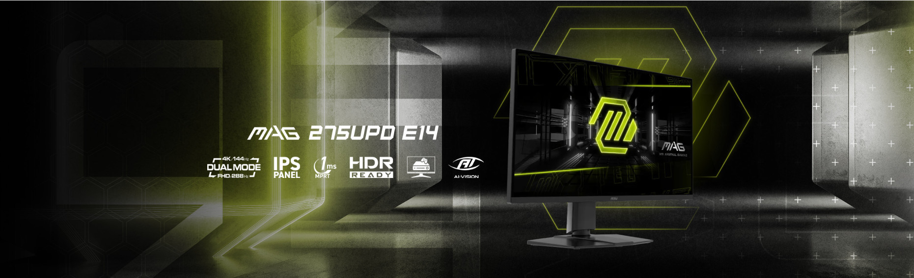 Монитор MSI MAG 275UPD E14, 27" UHD IPS 144Hz - 9S6-3CE89M-017 - 2