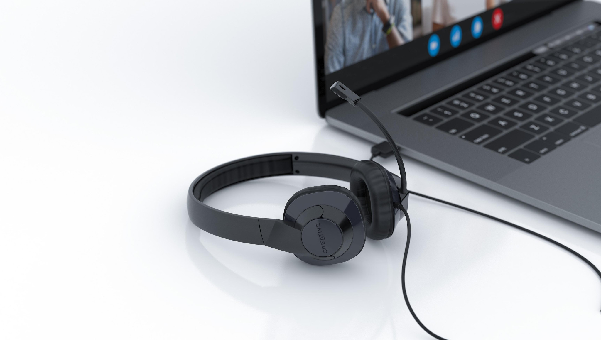 Слушалки Creative HS-720 V2, USB, 30mm драйвер, 20-20000Hz, Черни - 51EF0960AA000 - 4