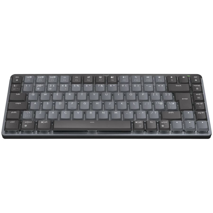 Bluetooth механична нископрофилна геймърска клавиатура Logitech MX Mechanical Mini, Graphite, Tactile - 920-010780 - 12