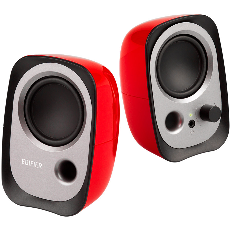 PC колонки Edifier R12U, 2.0 стерео, 4W RMS, USB/AUX, червени - R12U-RE - 1