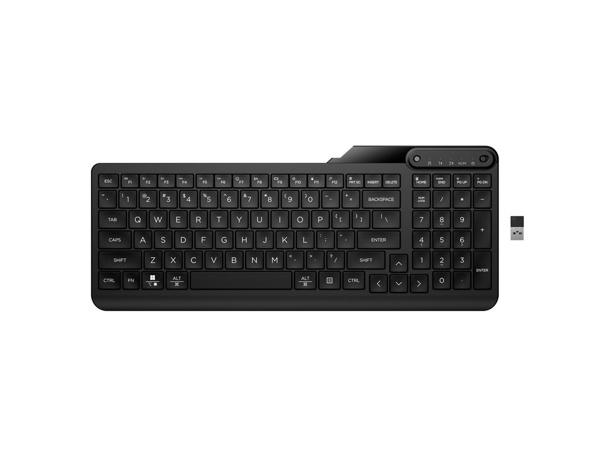 Bluetooth нископрофилна клавиатура HP 475 Dual-Mode, Dual-mode 2.4 GHz/Bluetooth 5.3, БДС кирилица- 7N7B9AA - 1
