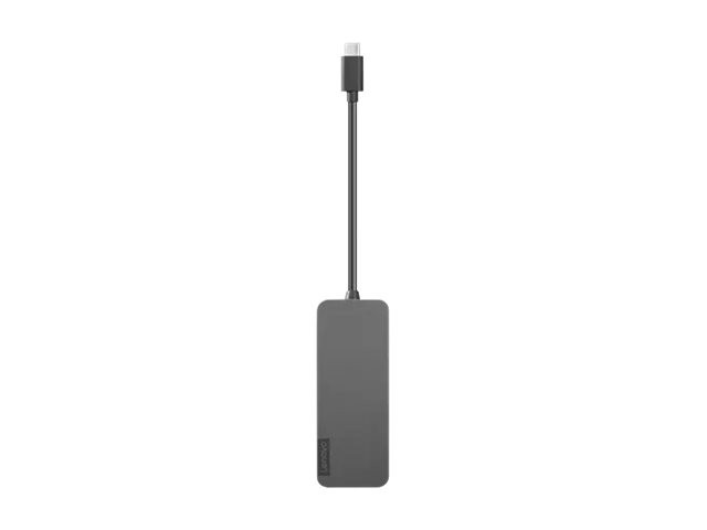 USB хъб Lenovo, 4 портови USB 3.0 + 1 USB-C, сив - 4X90X21427 - 2