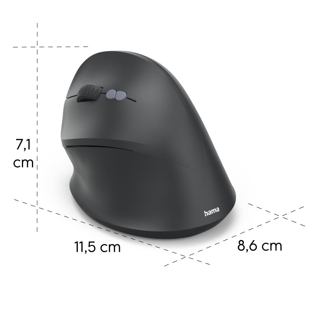 Безжична ергономична мишка HAMA EMW-500L, черна - 173089 - 3