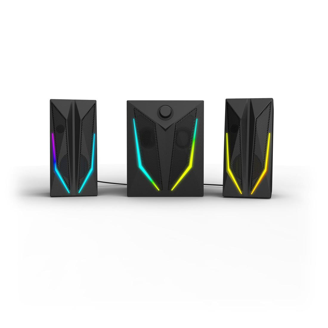 Гейминг мултимедийни тонколони HAMA uRage BLAST-R 621, 2.1, USB/3.5mm, RGB подсветка - 186094 - 1