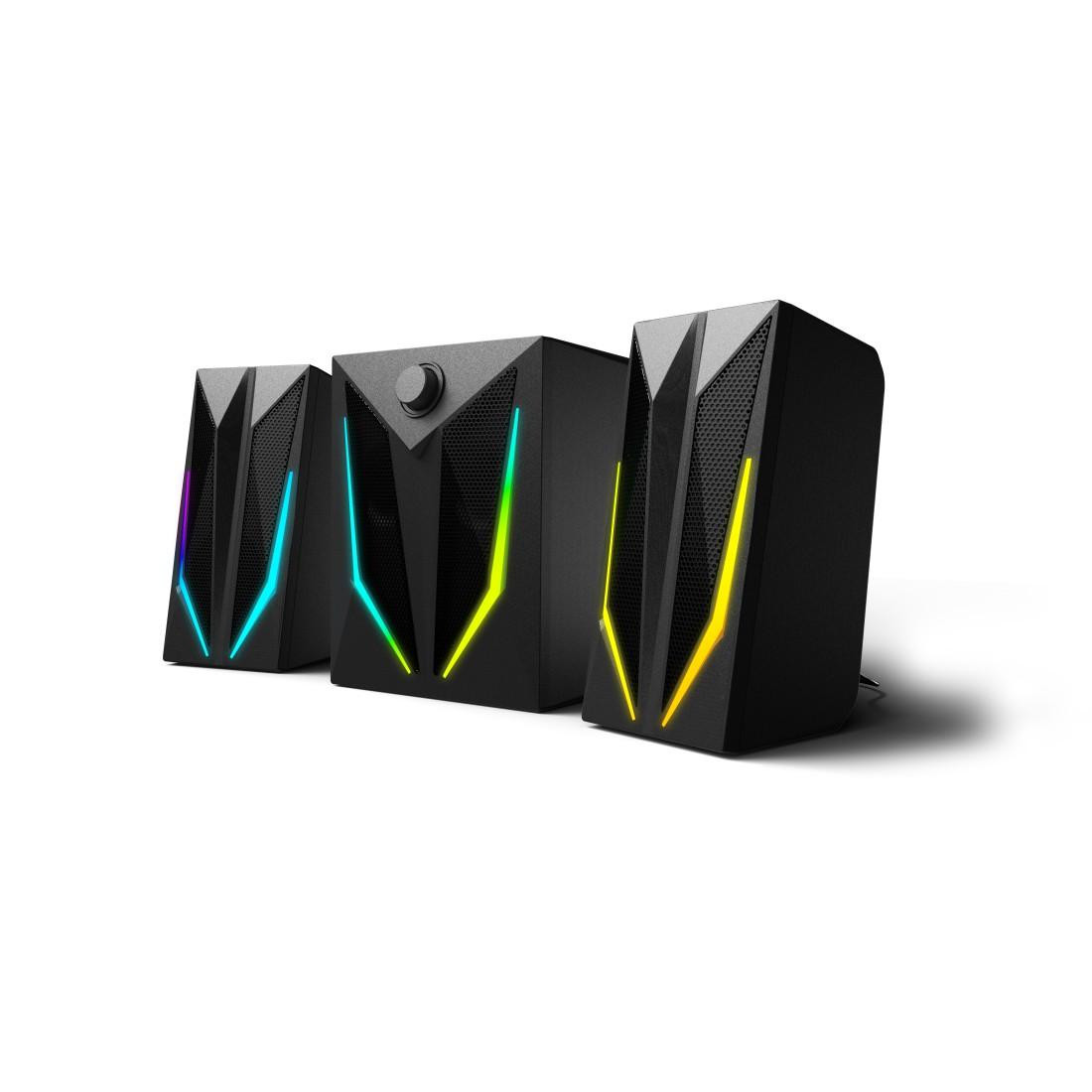 Гейминг мултимедийни тонколони HAMA uRage BLAST-R 621, 2.1, USB/3.5mm, RGB подсветка - 186094 - 2