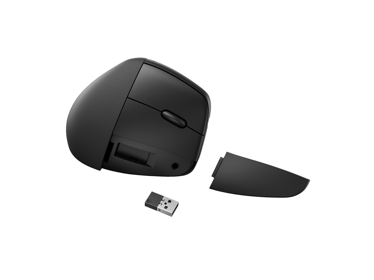 Безжична мишка HP 925 Ergo VRTCL, вертикална, 4000 DPI, 6 бутона, Bluetooth 5.3 / 2.4 GHz - 6H1A5AA - 6