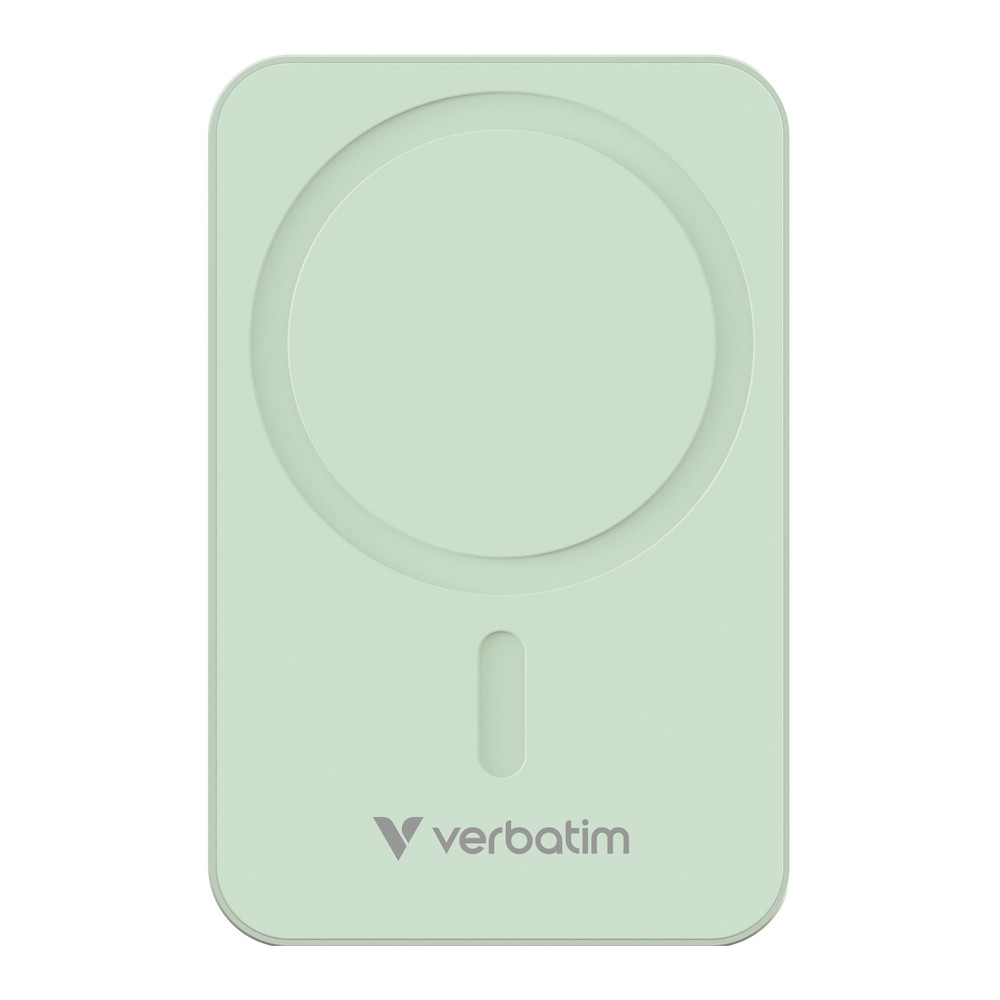 Външна батерия Verbatim Charge 'n' Go Essentials, 20000mAh, Безжично зареждане, USB-C, Зелена - 32224 - 2