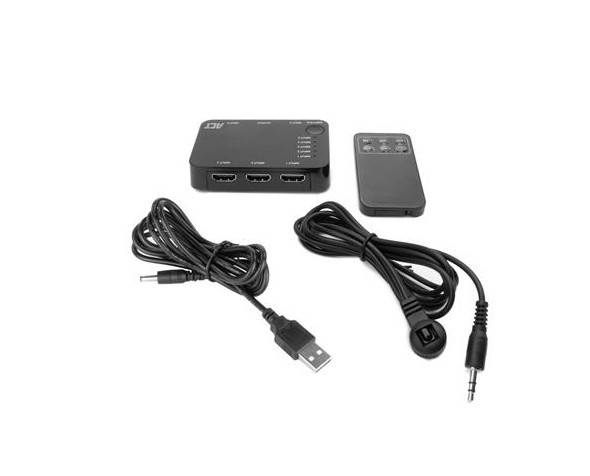 HDMI суич ACT AC7841, 5/1, 3D, 4K@60Hz, Черен - EWENT-ACT-SPLIT-AC7841 - 3