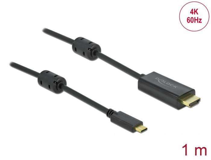 Кабел DeLock, USB Type-C към HDMI (DP Alt Mode) 4K 60Hz 1m - DELOCK-85969 - 2