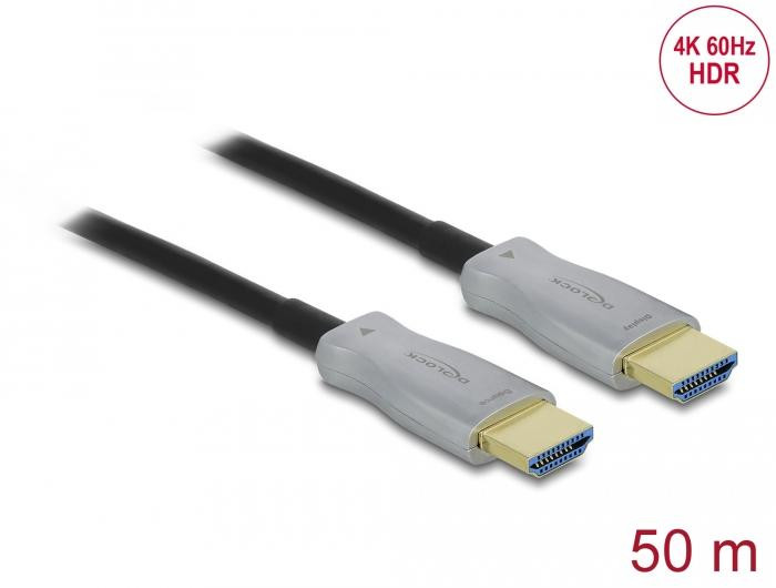 Оптичен кабел DeLock, HDMI 2.0, 4K 60Hz, 50м - DELOCK-84133 - 1
