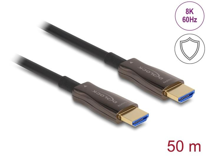 Оптичен кабел DeLock, HDMI 8K 60Hz 48Gbps 50m - DELOCK-86034 - 1