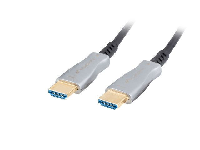 HDMI кабел Lanberg, 20m Optical AOC черен - CA-HDMI-20FB-0200-BK - 1