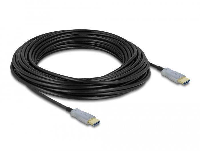 Оптичен кабел DeLock, HDMI мъжко - HDMI мъжко, 100м, 4K 60Hz - DELOCK-84137 - 1