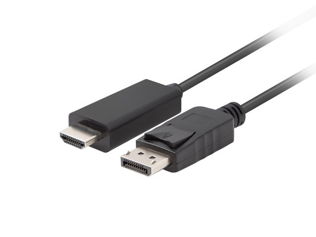 Видео кабел LANBERG DisplayPort към HDMI, 3m, черен - CA-DPHD-11CC-0030-BK - 2