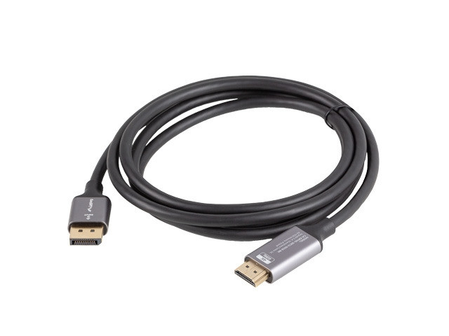 Кабел Lanberg DisplayPort към HDMI, 1.8m, черен - CA-DPHD-20CU-0018-BK - 4